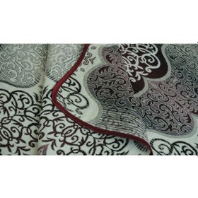 Resim Adaş Serme Osmanlı Desenli, Biyel Halı Örtüsü,Çok Amaçlı Kullanım Bordo 