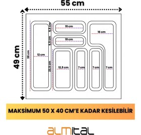 Resim Almital 55X49 Cm_antrasit Plastik Mikro Kabartama Desenli Kaşıklık 