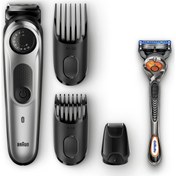 Resim Braun BT 5065 Şarjlı Saç&Sakal Şekillendirici AutoSense, Kablosuz - Siyah/Gri + Gillette Fusion ProGlide 