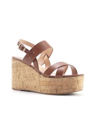 Resim Nine West Monsa 5fx Kahverengi Kadın Dolgu Topuk Sandalet 000000000101929052 Kahverengi 
