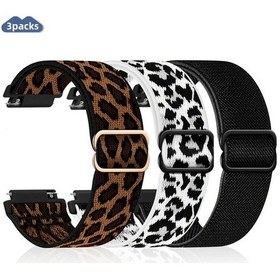 Resim Sunshine022 3lü Paket 22mm Kadın Esnek Nylon Spor Kolay Çıkarılır Saat Kayışı 