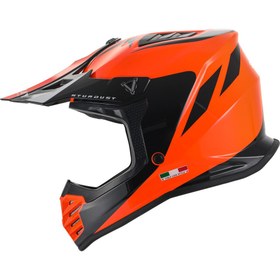 Resim Fullface Kask Sway Sw-618 Stardust (Parlak Turuncu-Siyah) 