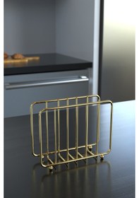 Resim Karteya Servis Sunum Seti Ve Ekmeklik Seti Havluluk Peçetelik Nihale Ekmeklik -4'lü Set Gold 