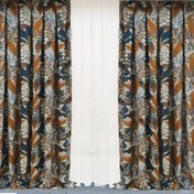 Resim Elegance Parlak Jakar Fon Perde 