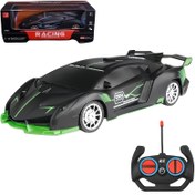 Resim Yüksek Hızlı Drift Yarışı RC Araba - Gençler, Erkekler & Kızlar için Elektrikli Spor Oyuncak - Kırmızı/Siyah Yanıp Sönen Işıklarla, Pil ile Çalışır 