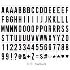 Resim Dogusdeco A4 Lightbox Uyumlu 96 Adetli Siyah Harf Seti 