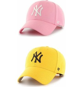 Resim Gyes Spor Ny Şapka Unisex 2'li Takım Arkası Cırtlı Ayarlanabilir Pembe Sari Pembe 