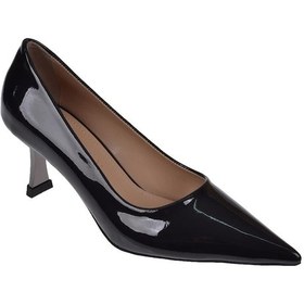 Resim Pullman Sivri Burun Topuklu Kadın Ayakkabı Pl-3034 Siyah Rugan-siyah Rugan Siyah 