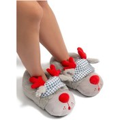 Resim Kep Kadın Hayvanlı Panduf Gri 36/41 Gri 