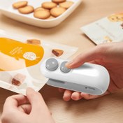 Resim Taşınabilir Atıştırmalık Kapak Makinesi, Manuel Plastik Poşet Kapak Makinesi, USB Şarj, Şarj Edilebilir 150mAh Lityum Pil, Küçük Mutfak Gıda Servis Ekipmanı, 7 Çevre Senaryosu İçin Uygun, Okul, Mutfak, Ev, Yurt, Açık Hava vb., Ev Manyetik El Basınçlı Plastik Poşet Kapak Makinesi 