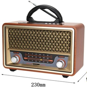 Resim ULTRATEKNO Nostaljik Görünümlü Ahşap Radyo Bluetooth Hoparlör Fm Usb Tf Bt5.0 Ut-157bt 