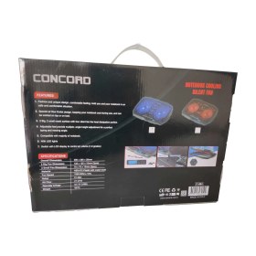 Resim Norino Işıklı Ledli Standlı 2 Fanlı Laptop Soğutucu Concord C-884 
