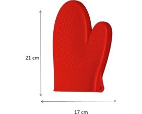 Resim Holly Home 2 Adet Silikon Eldiven, Yanmaz Fırın, Tencere Tutacak, Damla Desenli, Kırmızı 