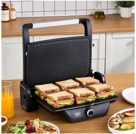 Resim AyrStore Gastro Classic Izgara ve Tost Makinesi Matte Black 6 Dilim Kapasiteli 