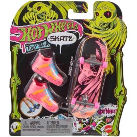Resim Hpg21 Hot Wheels Skate Neon Temalı Parmak Kaykay Ve Ayakkabı Paketleri Görsel 