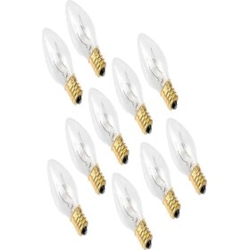 Resim Şahnet C7 7W Şeffaf Tuz Lambası Ampulu - Gece Lambası (10 Adet) Şeffaf Parfüm Ampul E14 Duy 