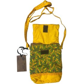 Resim Vintage Renkli Etnik Salaş Tek Bölmeli Günlük Kadın Kol Omuz Çapraz Telefon Çantası 14 Cm X 17 Cm Sarı - Yeşil 