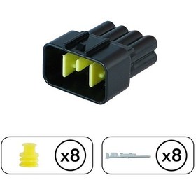 Resim İş Makina Soketi Dişi 8 Pin Kablosuz 