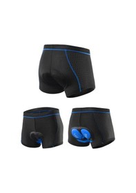 Resim Youtek Erkek Bisiklet Şortu Polyester 3d Jel Yastıklı Soluklastırıcı Şok Emici Outdoor Spor Mavi Beden L Mavi 