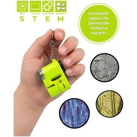Resim Temel Cep Mikroskobu 60x Led Ve Uv Işıklı Taşınabilir Yeşil Mikroskop 