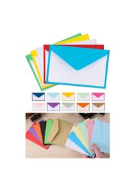 Resim Yeşil Mini Zarf 7x9 Cm Not Kağıtlı 100 Adet Küçük Yeşil Zarf Mektup Oyun Zarfı Doğum Günü Dilekleri Zarfı Canlı Renk 