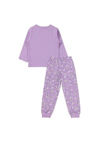 Resim Civil Girls Çiçek Desenli 2-5 Yaş Pijama Takımı - Lila 