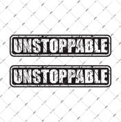 Resim Bay Etiket Rfhlm134 Reflektif Durdurulamaz (unstoppable) Yazili Etiket 2'li Set-beyaz 