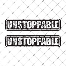 Resim Bay Etiket Rfhlm134 Reflektif Durdurulamaz (unstoppable) Yazili Etiket 2'li Set-beyaz 