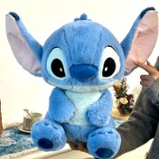 Resim Disney Stitch Peluş Oyuncak - Yumuşak Mavi ve Açık Mavi Büyük Kulaklı Dolgu Hayvan, Yatak Odası, Araba, Koltuk İçin Sevimli Dekorasyon - Noel, Sevgililer Günü, Doğum Günleri için Mükemmel Hediye, Peluş Oyuncaklar 