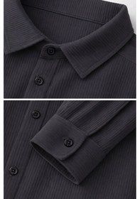 Resim Ahengim Erkek Çocuk Modern Kesim Beyaz Polyester Basic Gömlek Ak8789 Siyah 