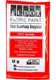 Resim Südor Toz Kumaş Boyası Kırmızı 