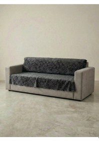Resim Sofline Kaymaz Tabanlı Tay Tüyü Çekyat, Koltuk, Kanepe Örtüsü Antrasit Renk 175x210cm Antrasit 