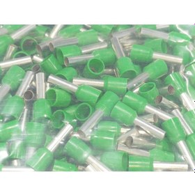 Resim 6mm Tek Girişli İzoleli Kablo Yüksüğü - Fransız Norm Yeşil 1 Paket 250 Adet 