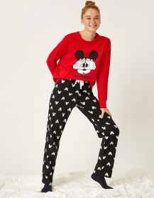 Resim Mickey Mouse Lisanslı Pamuklu Pijama Takımı 
