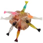 Resim 10 adet Luminous Shrimp Balıkçılık Yemleri 7cm 3.6g - Karanlıkta Parlayan Kırmızı Gözler, Silikon Yapay Yem ile saç tokası Deliği, Tatlı ve Tuzlu Su Balıkçılığı için Mükemmel, Bass, Trout ve Mor için 