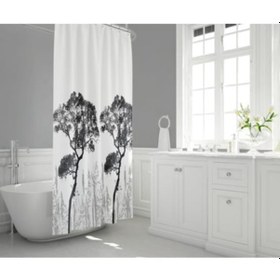 Resim Tropik Duş Perdesi 3391 Model Çift Kanat 2X110X200Cm Çok Renkli 