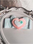 Resim Femine Çocuk Bebek Kalp Figürlü Bandana - Saç Bandı - Saç Bandana 