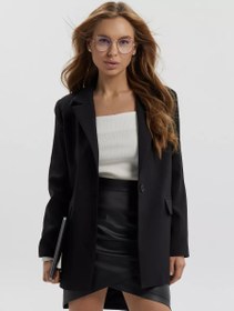 Resim Elysia Uzun Blazer Ceket - Beyaz / L 