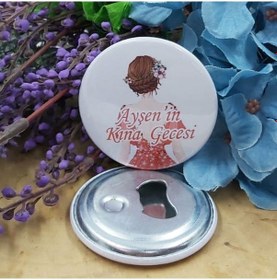 Resim Gelinli Kına Gecesi Metal Açacak Magnet 6 Cm 30 Adet 