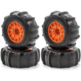 Resim Teltree 1/10 Rc Araç Lastikleri - 4 Adet Kum/kar Paletli Lastik Seti 116mm 