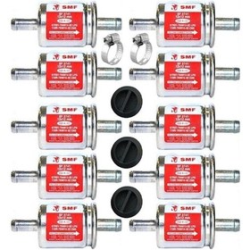 Resim Lpg Otogaz Filtresi 12x12 10 Ad. Cangas,zavolli,atiker,akl,ads Uyumlu 3 Kapak+2 Kelepçe 