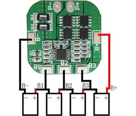 Resim Alkatronik Li-Ion 18650 16.8 V 4s 20 A Lityum Batarya Bms Koruma Kartı 