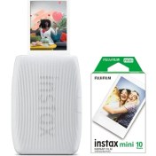Resim Instax Mini Link 3 Beyaz Akıllı Telefon Yazıcısı ve 10'lu Mini Film 