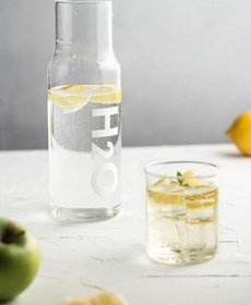 Resim ews Borosilikat Cam Beyaz Başucu Sürahisi & Cam Sürahi * 600 ml 