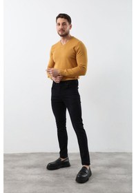 Resim Erkek Koyu Lacivert Straight Fit Jean Pantolon 001 
