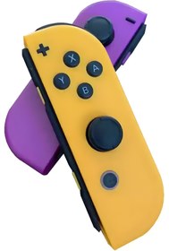 Resim YUES Switch Joy-con Controller Mor Turuncu Switch Uyumlu Joycon ( Switch / Switch Oled Uyumlu ) 