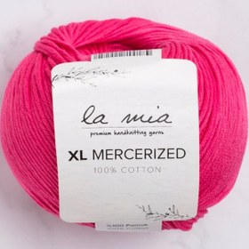 Resim La Mia XL Mercerized Fuşya El Örgü İpi - 35 - 33763 