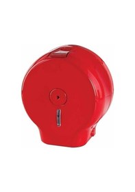 Resim Plastik Tuvalet Kağıt Dispenseri Jumbo Kırmızı Q27 cm 