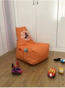 Resim Pufumo Spıderman Çocuk Armut Puf Koltuğu Turuncu ( 1-8 Yaş ) 