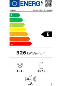 Resim Vestel NFK64112 ES GI PRO WIFI 588 LT No-Frost Kombi Tipi Buzdolabı 